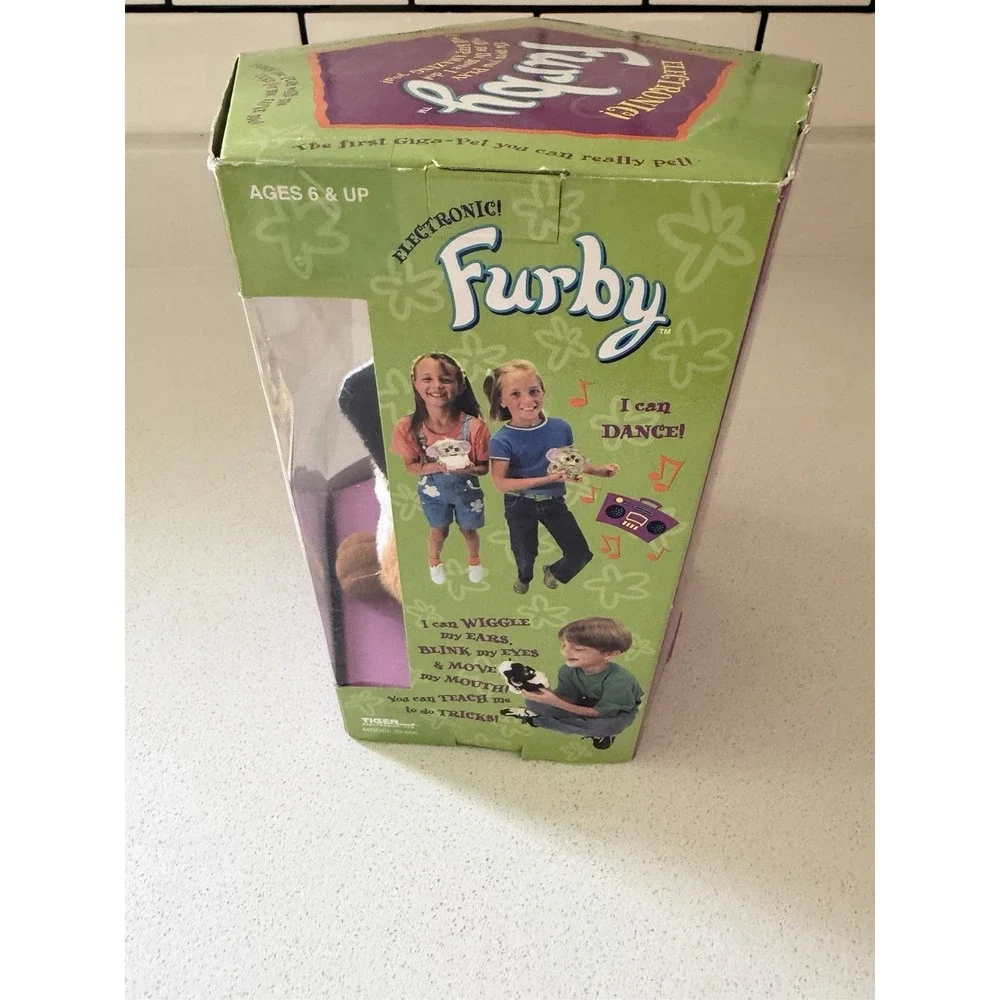 VINTAGE 1998 FURBY MODEL 70-800 TIGER STRIPE/GREY EYES NEW SEALED